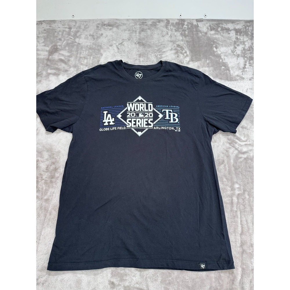 Dodgers x Tampa Bay T-Shirt Size XL Black 2020 World Series MLB Baseball EUC